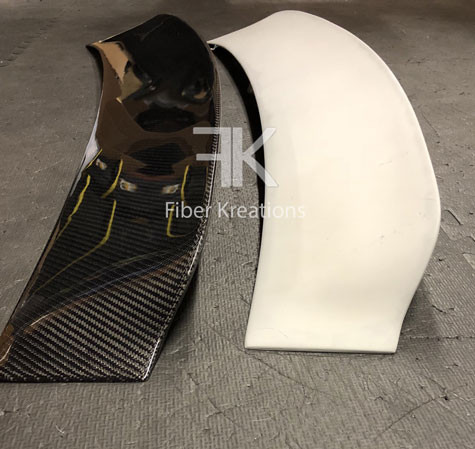 ACURA ILX 2013+ FIBER KREATIONS ROOF SPOILER ( FIBERGLASS + CARBON