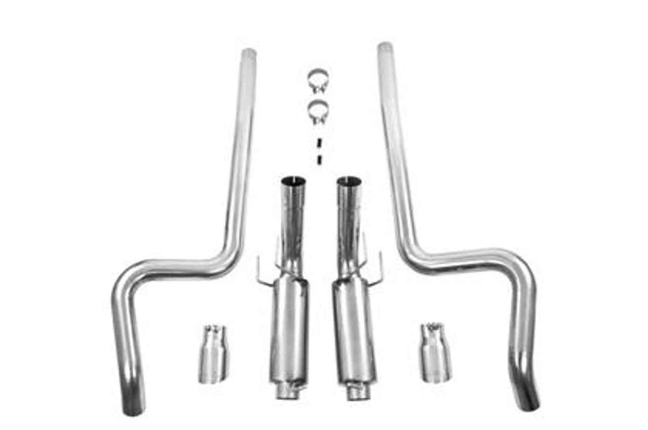 MBRP 11-14 Ford Mustang GT 5.0L Dual Split Rear Race Version T409 3" Cat Back Exhaust System 