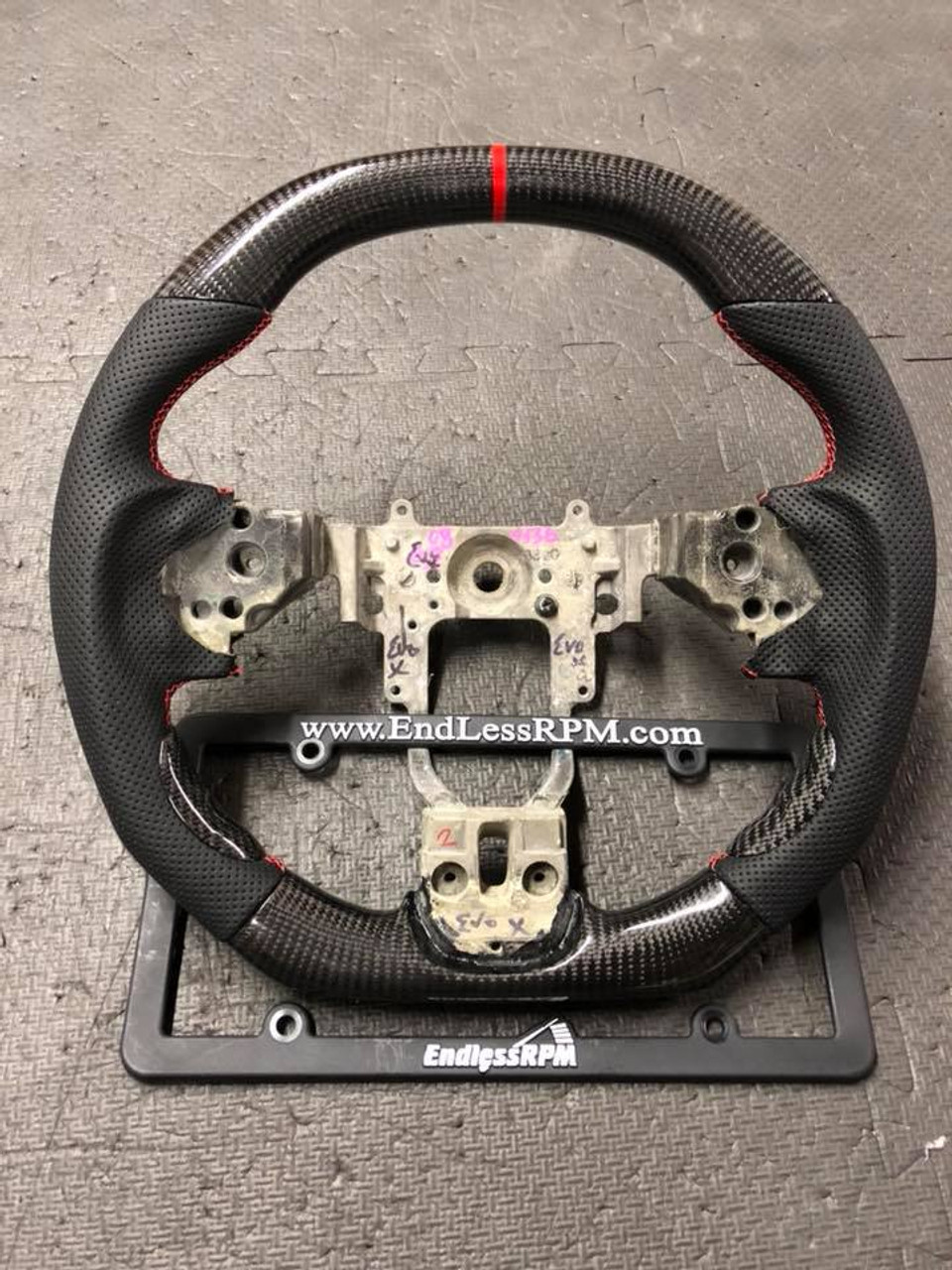 Custom Steering Wheel (2008-2015 Mitsubishi Evolution) - evolution forged carbon steering wheel