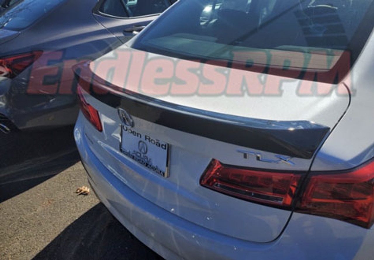 2015-2020 Acura TLX DuckLip Style Trunk Spoiler ( Primed + Carbon Fiber ) (TLX trunk lip) 