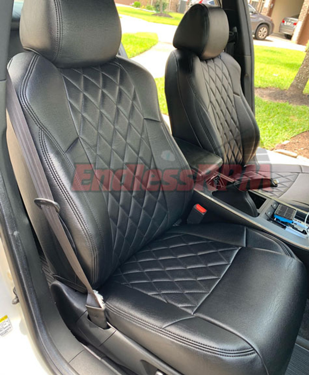 NEW Single Stitched Style Diamond Seat Covers - 2004-2014 Acura TL's - clazZio