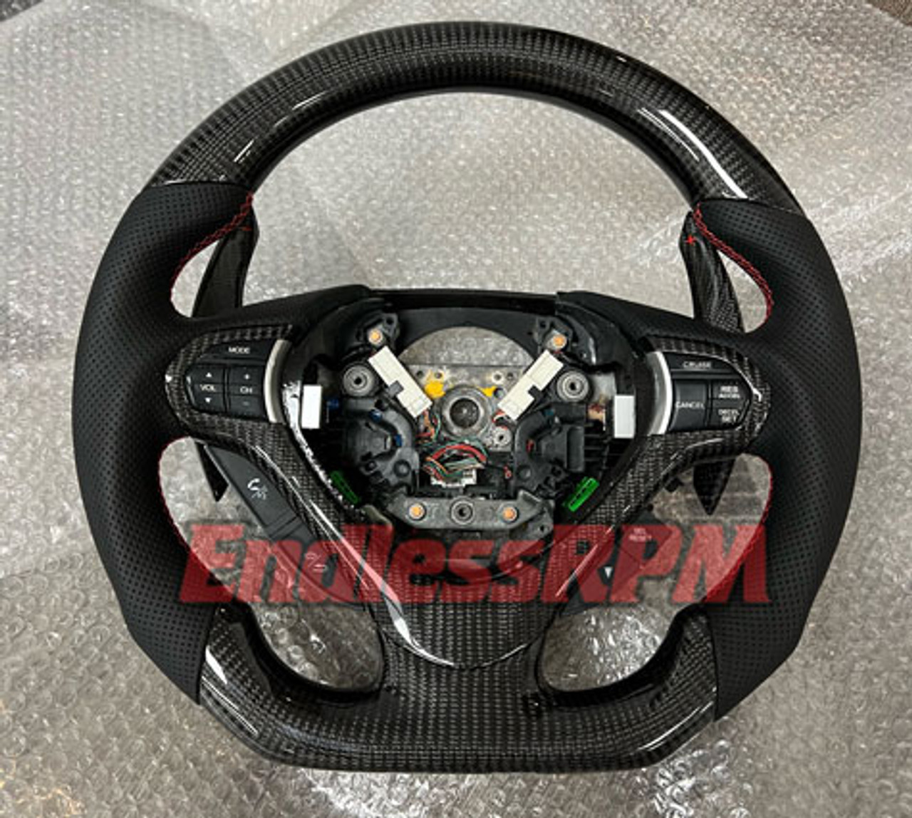 ACURA TSX 2009-2014 - Carbon Fiber Steering Wheel w/ faceplate ( as pictured)