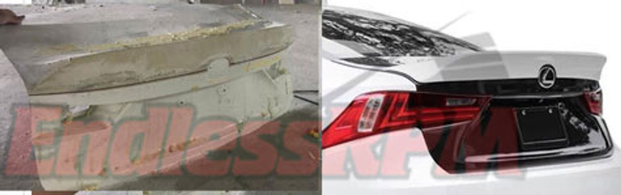 Lexus IS Sedan 2014-2019 Fiber Kreations Trunk Lip Spoiler - (Fiberglass + Carbon Fiber)