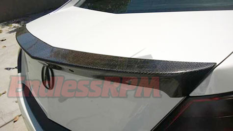  OEM Acura TL 2009-2014 Trunk Lip Carbon Fiber ( With camera hole and button hole)