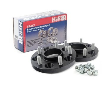 H&R Trak+ 20mm DRM Wheel Adaptor Bolt 5x120 Center Bore 64 Stud Thread 14x1.5 - Black