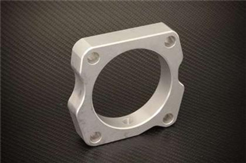 Torque Solution Throttle Body Spacer (Silver): Acura TL 2004-2008