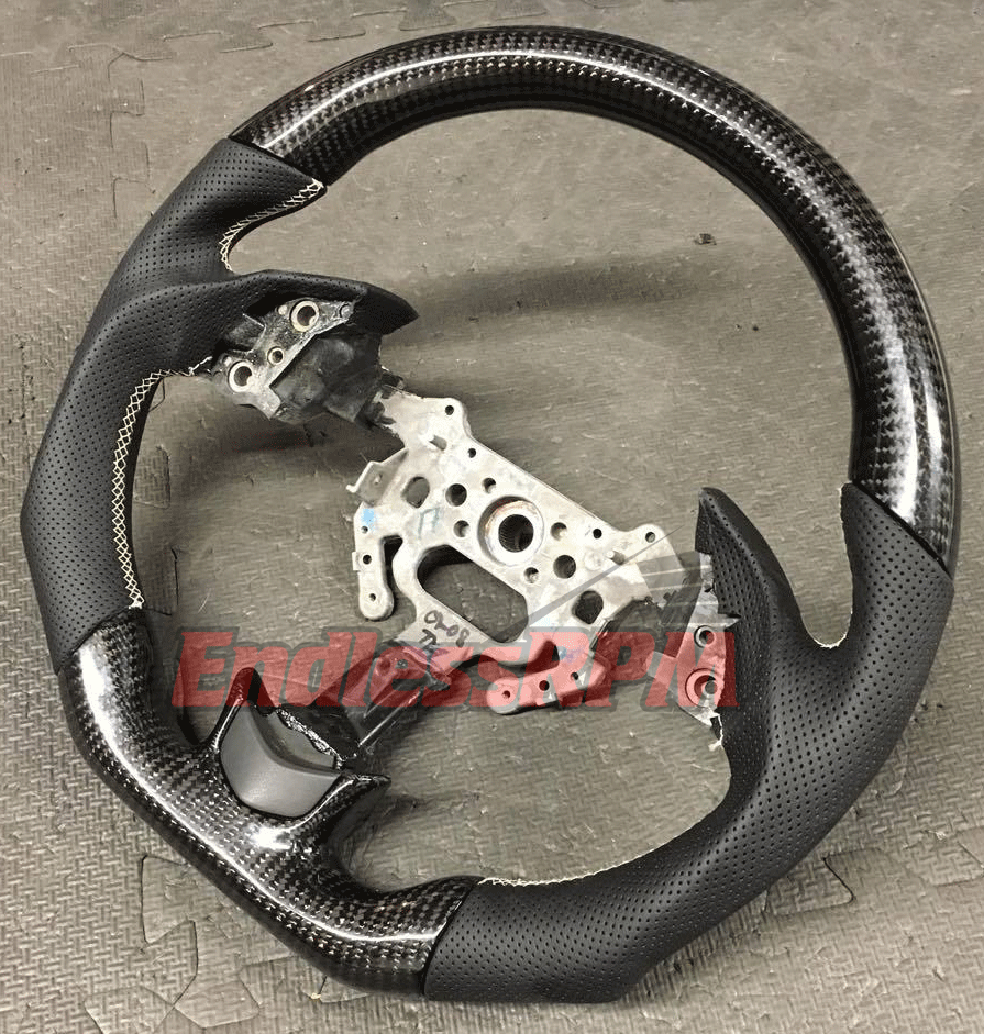custom acura tl steering wheel carbon fiber and woodgrain