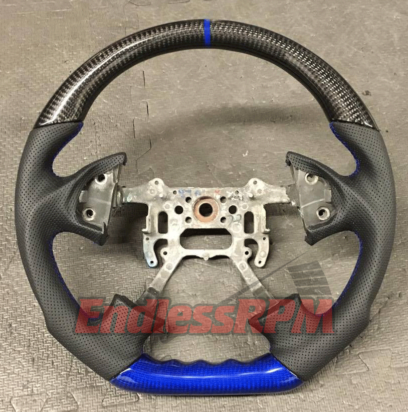 custom acura tl steering wheel carbon fiber and woodgrain
