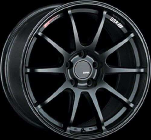 SSR GTV02 18x9.5 5x114.3 22mm Offset Flat Black Wheel Evo 8