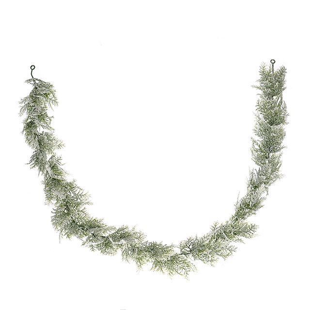 Frosted Artificial Cedar Winter Garland 180cm 71 Inches