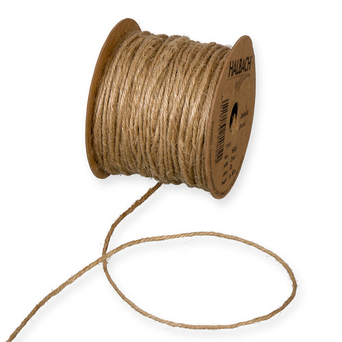 Jute Cord 2mm Diameter on a 50m Roll Natural