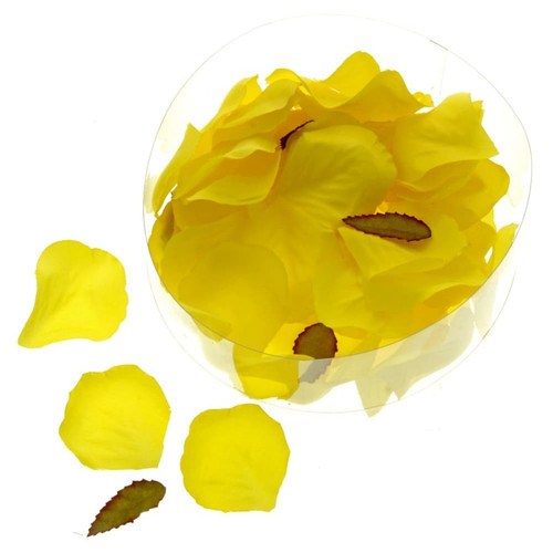 Rose Petals Artificial Silk Lemon Yellow x 164