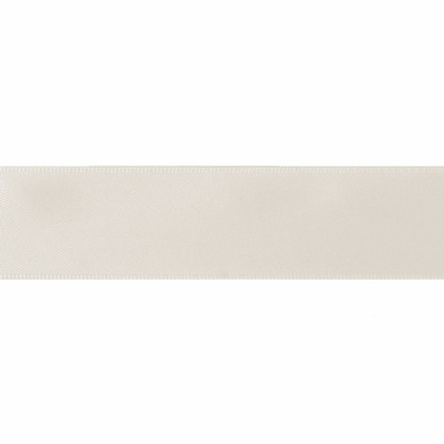Satin Florist Ribbon 25mm/1 Inch Wide on a 20m/22yd Roll Ivory