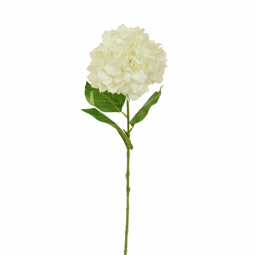 Hydrangea Stem Faux Silk 73cm/29 Inches Tall Ivory