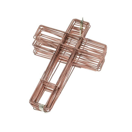 46 x 25cm/18 x 10 Inch Flat Copper Wire Cross