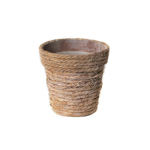 Decorative Rope Covered Pot or Planter