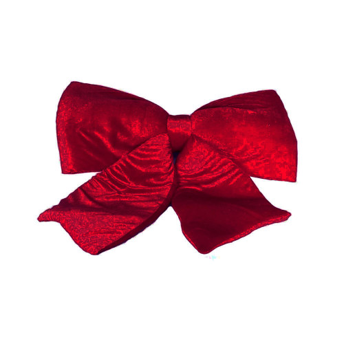 Festive Plush Velvet Bow Burgundy Red 68cm