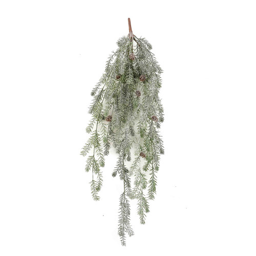 Frosted Artificial Pine Hanging Bush