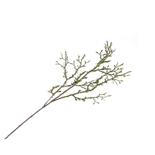 Artificial Brown Twig Branch With Green Moss Effect 85cm/33 Inches Long