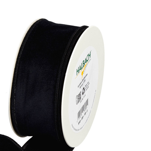 Velvet Fabric Ribbon 50mm x 8m Black