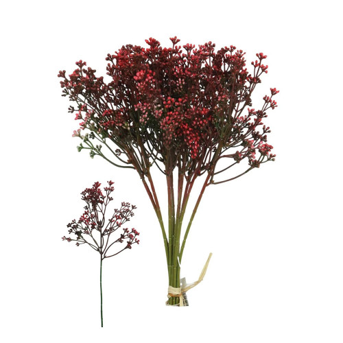 Artificial Bud Sprig Bunch Deep Pink