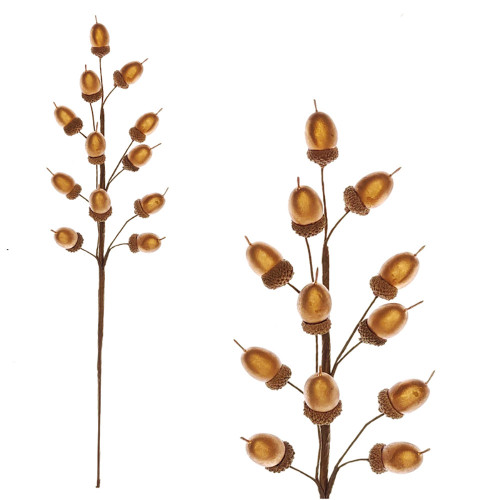 Gold Artificial Acorn Spray