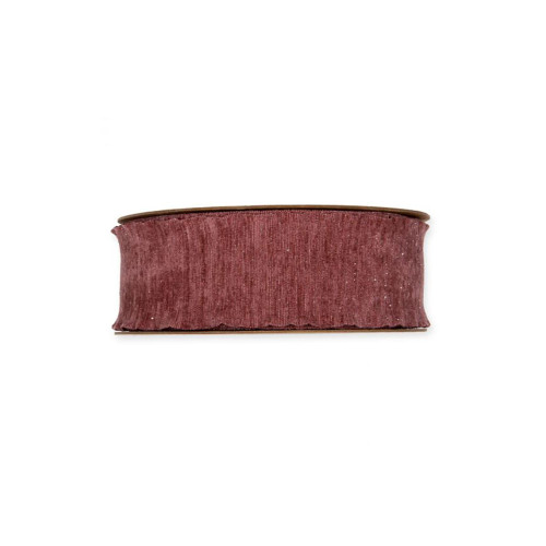 Chenille Velvet Ribbon Roll Dusky Pink