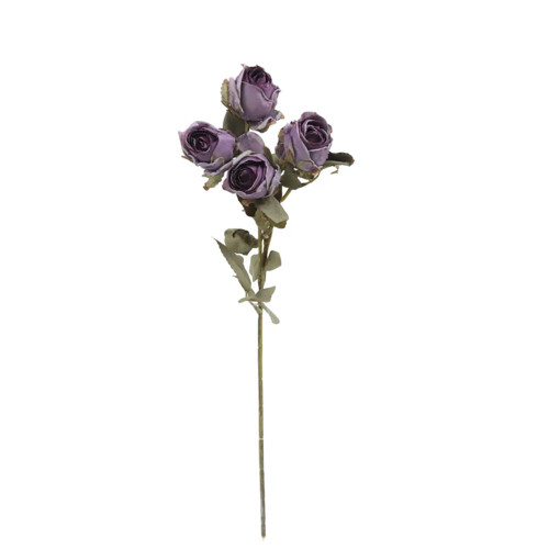 Dry Look Faux Silk Rustic Rose Purple