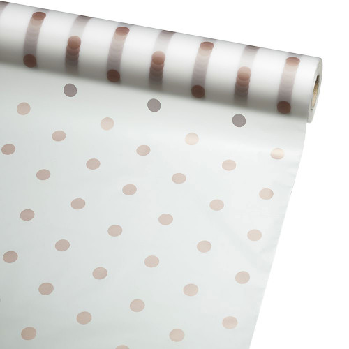 Frosted Christmas Cello Roll Rose Gold Spots