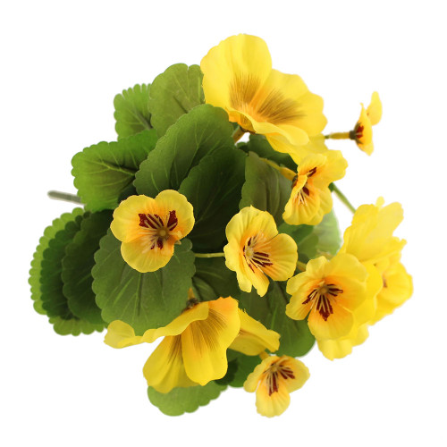 Artificial Pansy Flower Bush yellow