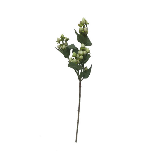 Artificial Hypericum White Green Berry Branch