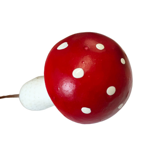 Artificial Red White Spot Toadstool Pick detail