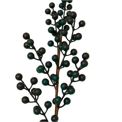 Seasonal Round Berry Stems Midnight Jade