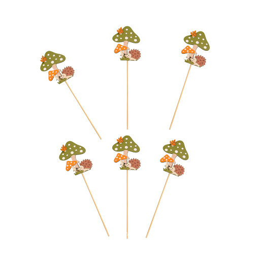 Autumn Hedgehog Wooden Picks