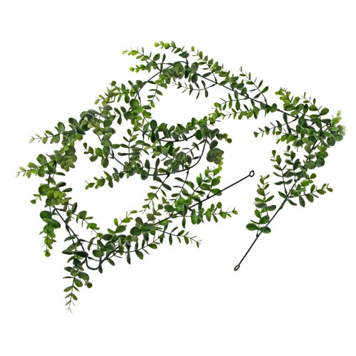 Green Artificial Foliage and Flower Garland 180cm/70 Inches Long