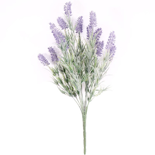 Lavender Plant Artificial 14 Stem 48cm Green Purple