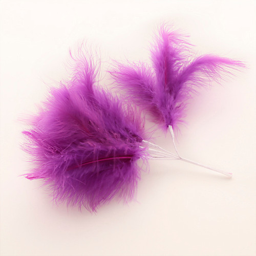 Fluff Feather x 6 Plum / Purple