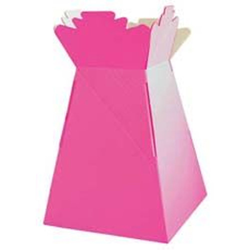 Living Vase Tall Flower Bouquet Delivery Boxes - Pearlised Cerise Pink