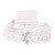 Corsage Wrist Band White Pearls and Silver Butterflies