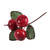 Apple Picks With Leaves 3cm Diameter Shiny Red