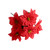 Poinsettia Bush Red Artificial 7 Stem 30cm