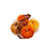 Bag of 4 Velvet Pumpkins Yellow Orange Mix