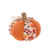 Floral Orange Fabric Halloween Pumpkin