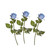 Real Touch Artificial Rose Bud Flower Stems Pack Of 3 Pale Blue