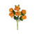 Dry Look Faux Silk Rose Bush Orange