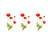 Bundle of 3 Faux Silk Poppy Sprays 58cm Red