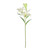 Faux Silk White Asiatic Lily Flower And Leaf Stem