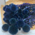 Dried Bunch of Natural Echinops Globe Thistle Stems Dark Blue