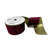 Wired Velvet Ribbon With Gold Edge and Back burgundy red