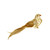 Metallic Glitter Bird On Clip Gold